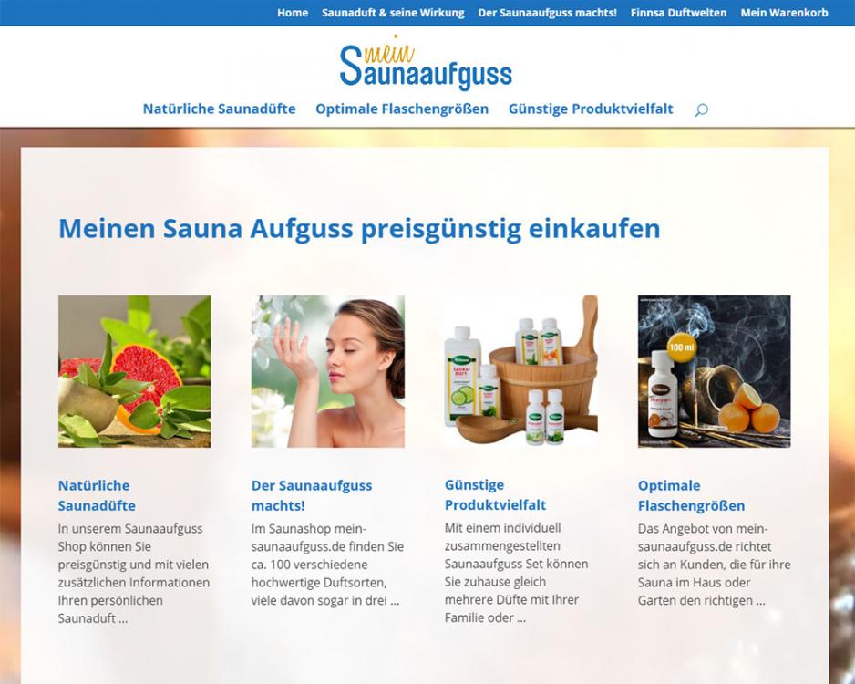 Webdesign Homepage Webpräsenz Saunaaufguss
